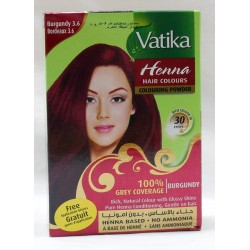 Henna bordeaux para nosso cabelo Vatika