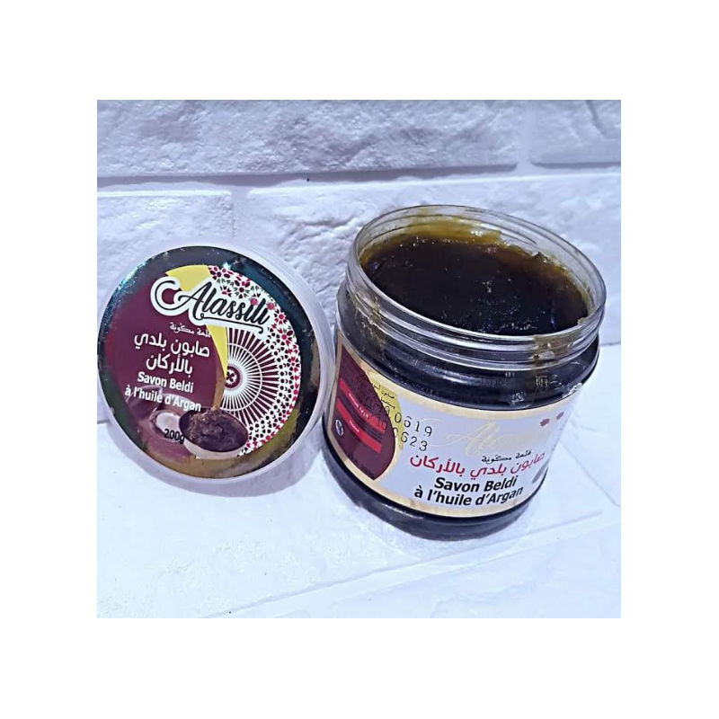 Schwarze Seife mit Argan-Öl