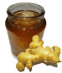Ginger mixed with honey